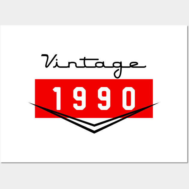 Vintage 1990 Made in 1990 30th birthday 30 years old Gift Wall Art by CreativeShirt